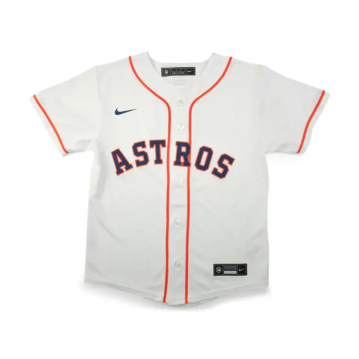 Maillot officiel blanc sans nom ASTROS MLB pour enfants