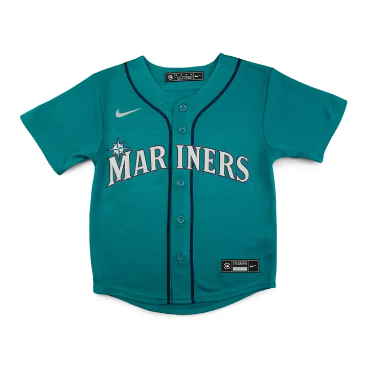 Maillot officiel Seattle Mariners MLB vierge pour enfant, sarcelle