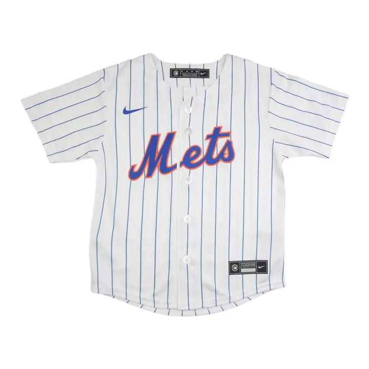 Maillot vierge officiel pour enfants des Mets de New York MLB blc