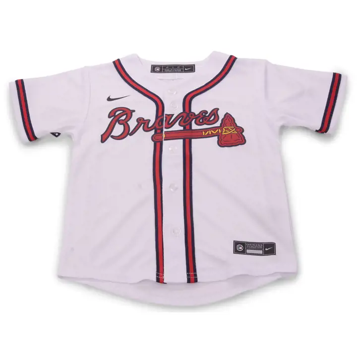 Maillot vierge officiel MLB Atlanta Braves pour enfant - blanc
