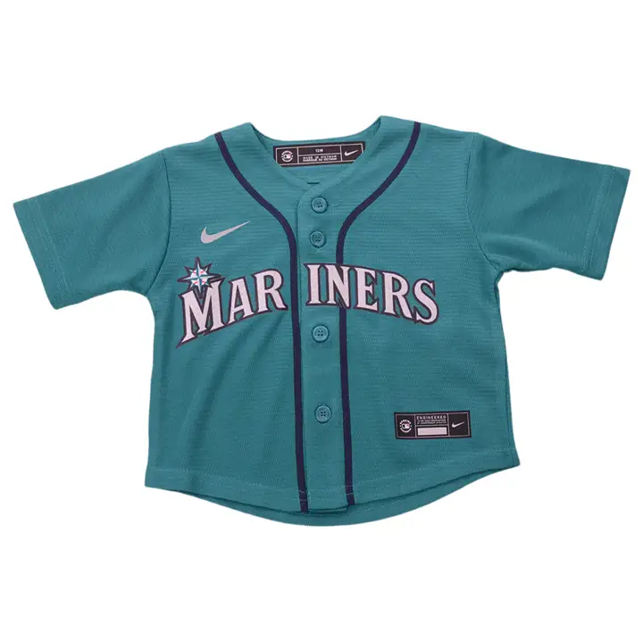 Maillot officiel Seattle Mariners MLB vierge pour enfant en bas âge, sarcelle