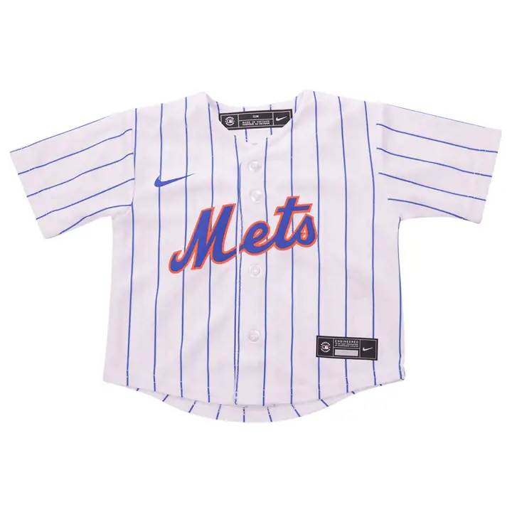 Maillot vierge officiel New York Mets MLB pour tout-petits, blanc