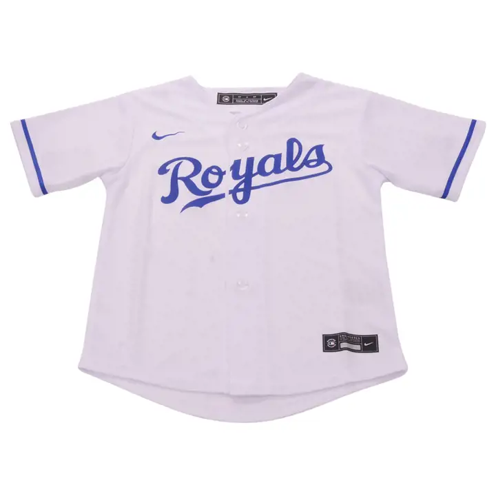 Maillot blanc officiel vierge pour tout-petits MLB des Kansas City Royals