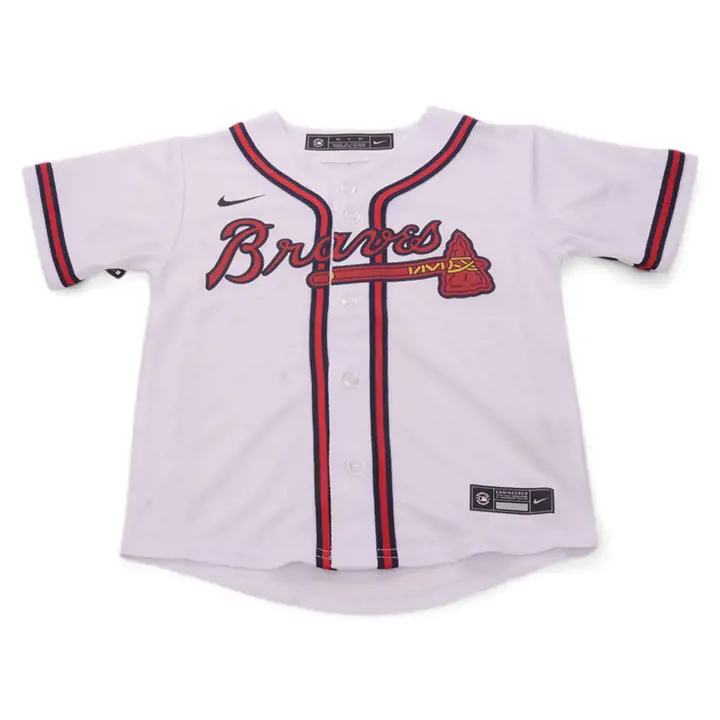 Maillot vierge officiel MLB Atlanta Braves pour bébé blc