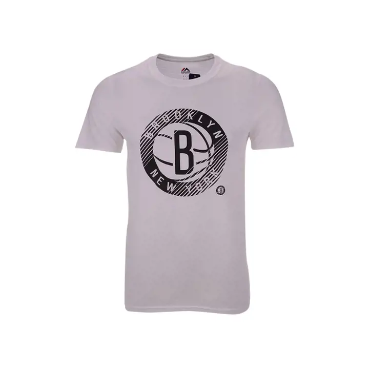 T-shirt blanc NBA Brooklyn Nets (motif Slash And Dash)