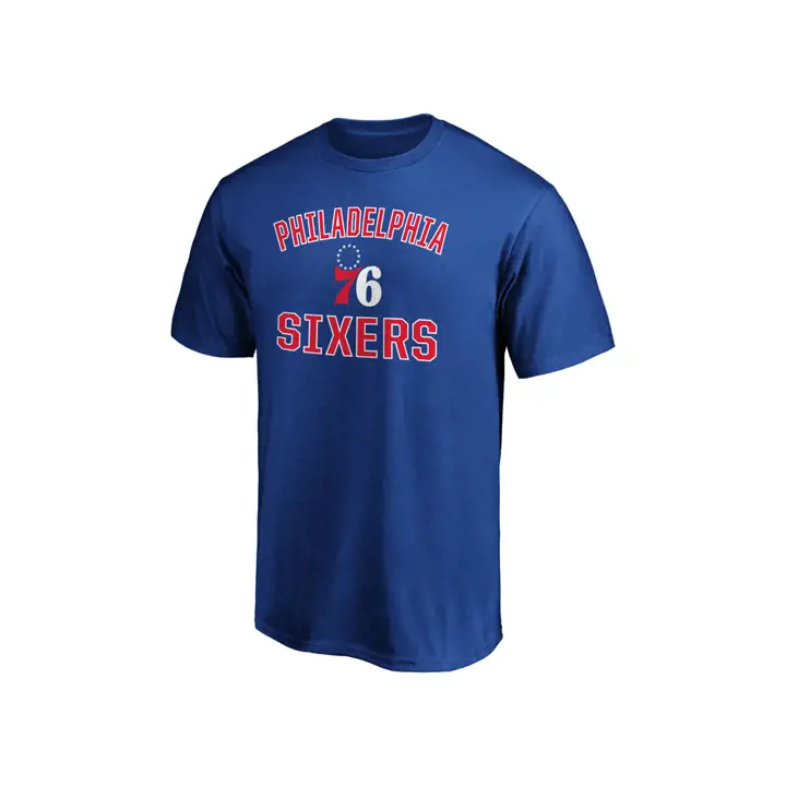 T-shirt bleu Philadelphia 76ers NBA Victory Arch
