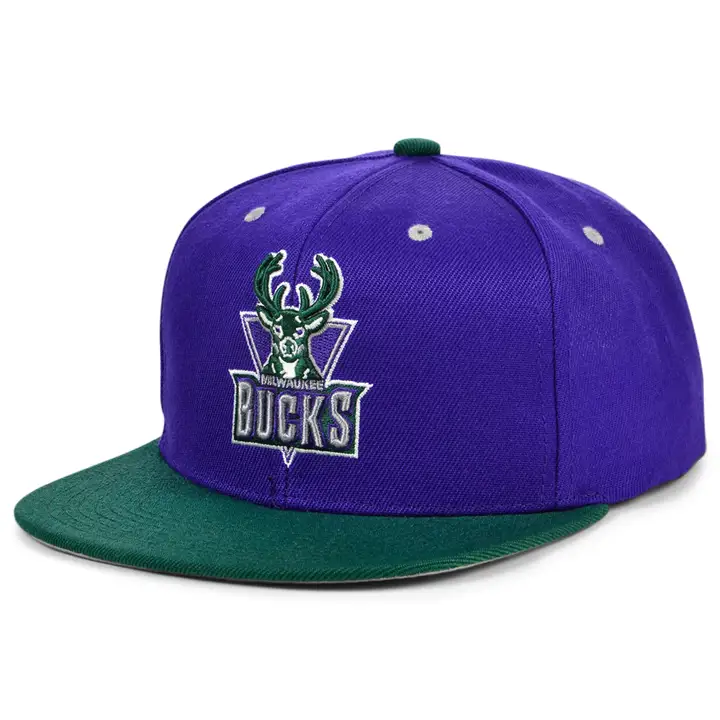 MILWAUKEE BUCKS HWC THE REMIX CASQUETTE SNAPBACK VIOLET/VERT