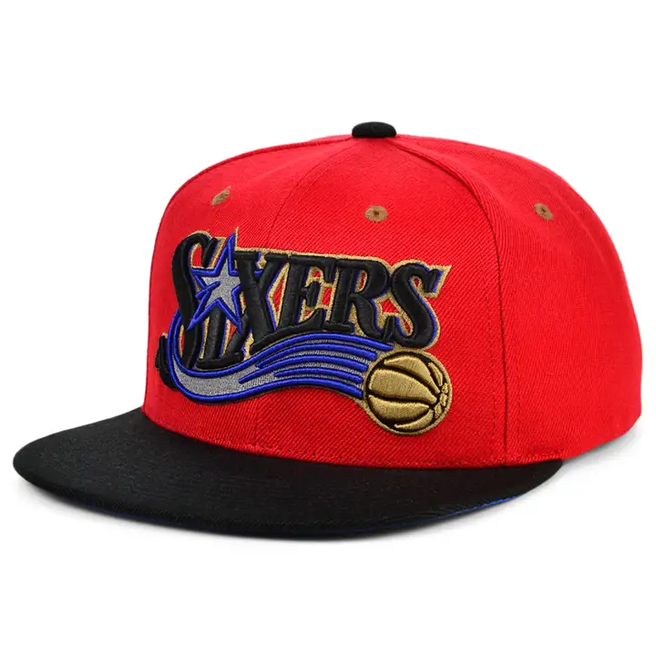 CASQUETTE SNAPBACK PHILADELPHIA 76ERS HWC THE REMIX ROUGE/NOIR