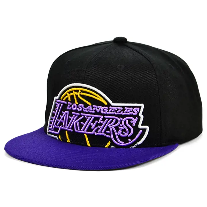 LOS ANGELES LAKERS NBA NEON CROP XL CASQUETTE SNAPBACK NOIR/VIOLET