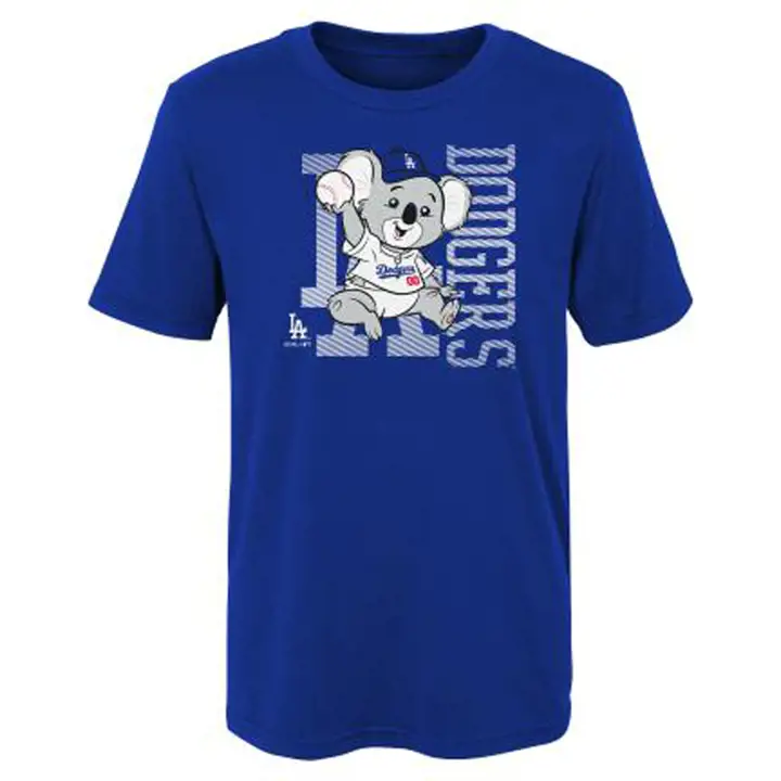 T-shirt MLB bébé nourrisson mascotte Los Angeles Dodgers 20 roubles