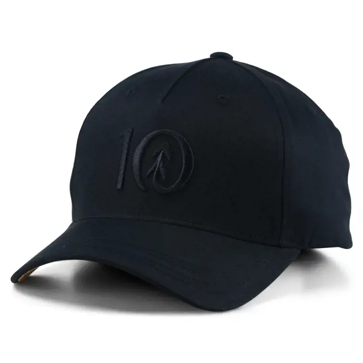 CASQUETTE ALTITUDE AVEC LOGO 10TREE ET VISIÈRE EN LIÈGE noire