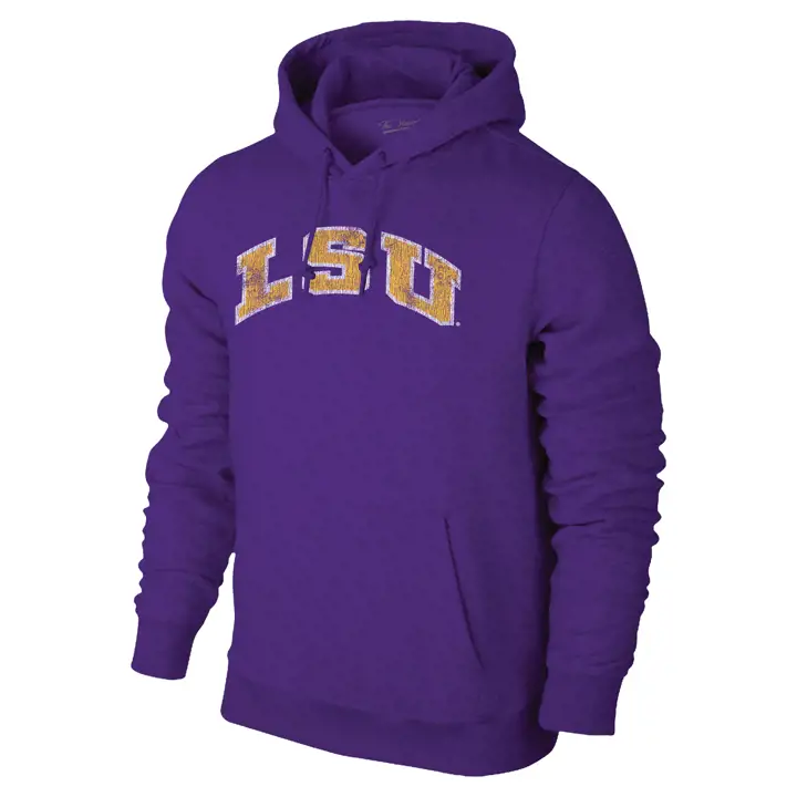 Sweat à capuche grand logo sérigraphié LSU NCAA pur