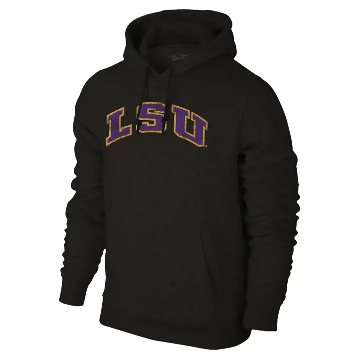 Sweat à capuche LSU NCAA avec grand logo sérigraphié noir