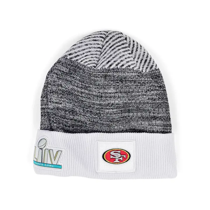 SAN FRANCISCO 49ERS Bonnets en tricot Sideline du SB LIV BLANC