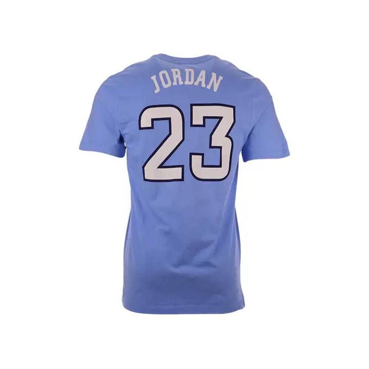 T-shirt joueur NCAA Tar Heels de Caroline du Nord, étiquette MJ