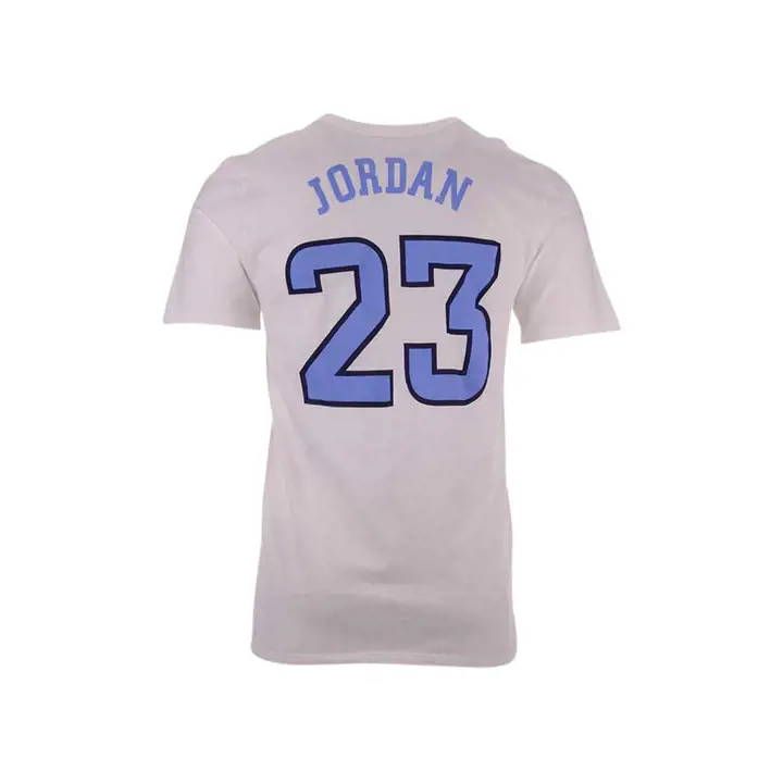 T-shirt Tar Heels de la NCAA, Caroline du Nord, Blanc, MJ