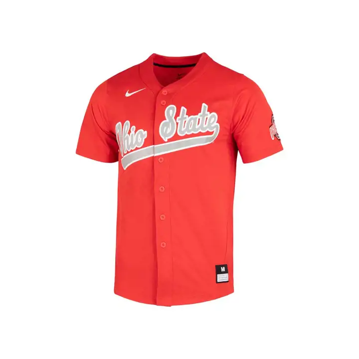 Maillot de baseball réplique NCAA Ohio State Buckeyes rouge