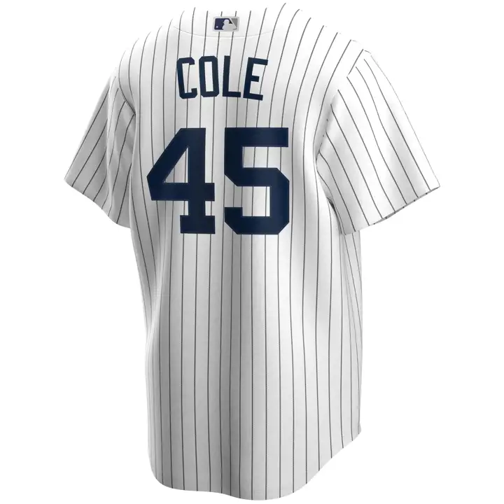 Maillot officiel de joueur des Yankees MLB Gerrit Cole blanc/n