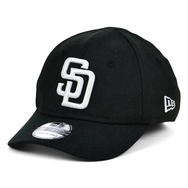 Casquette 39THIRTY noire classique des San Diego Padres Jr Dub