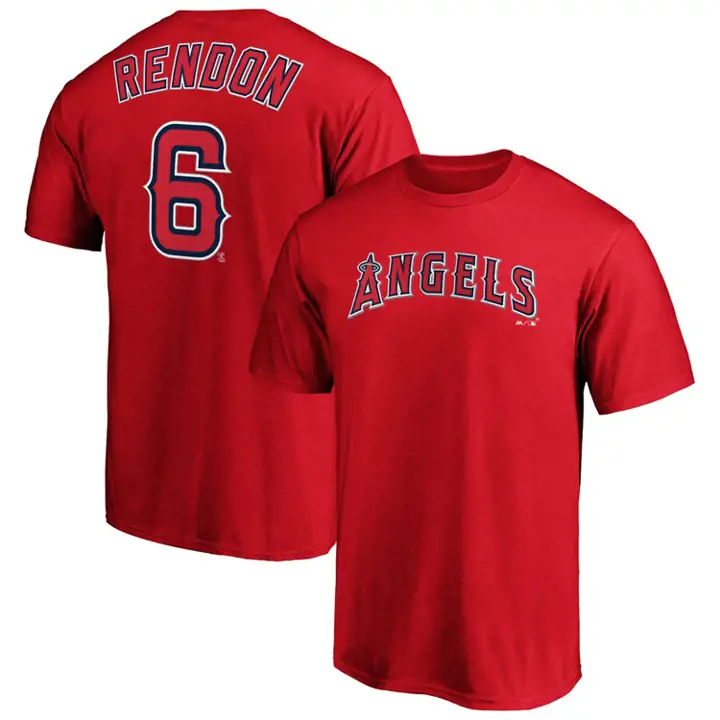T-shirt Joueur MLB Nike N&N LA Angels Anthony Rendon rouge
