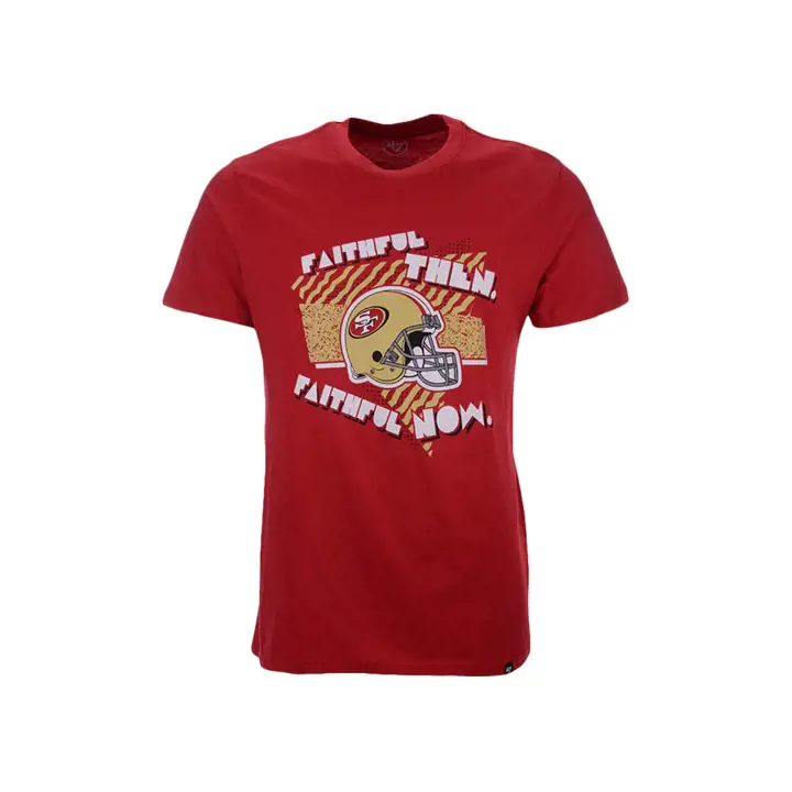 T-shirt club régional rouge 49ERS NFL Ancien et Nouveau