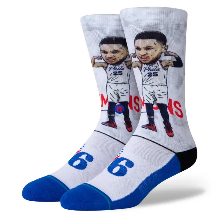 SIXERS NBA Big Head Crew Ben Simmons gris/blanc