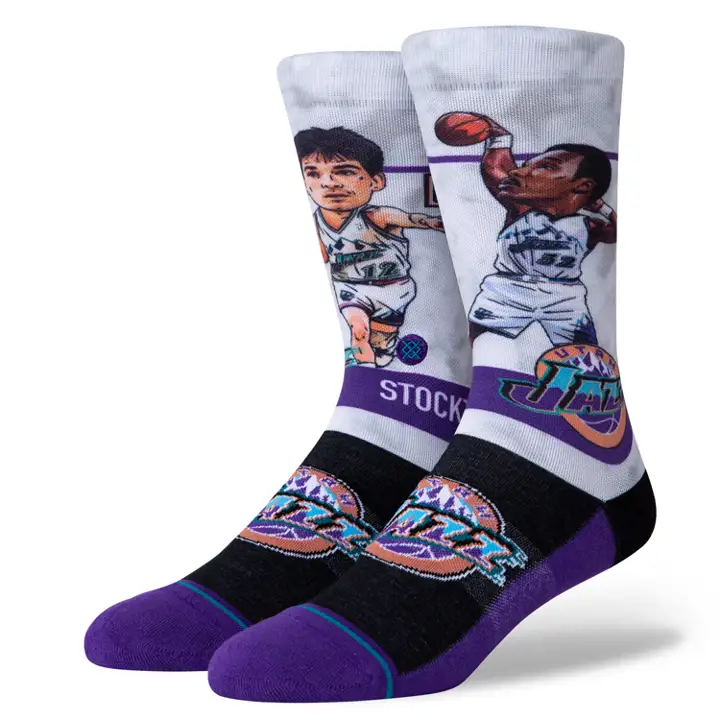JAZZ NBA Big Head Crew John Stockton gris/vio