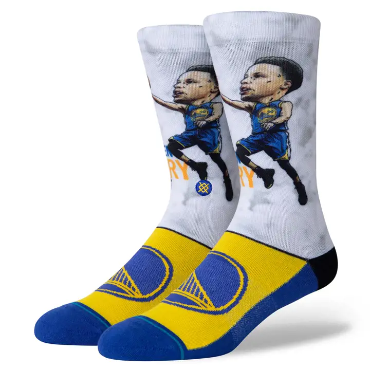 WARRIORS NBA ENF Grand visage Ras du cou Stephen Curry gris/jaune
