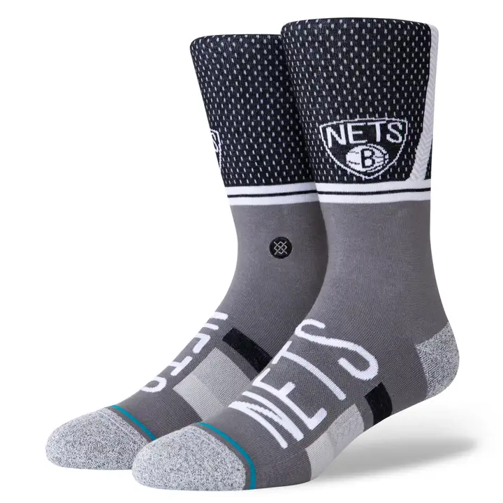 B Nets NBA Short 2 Crew gry/blk