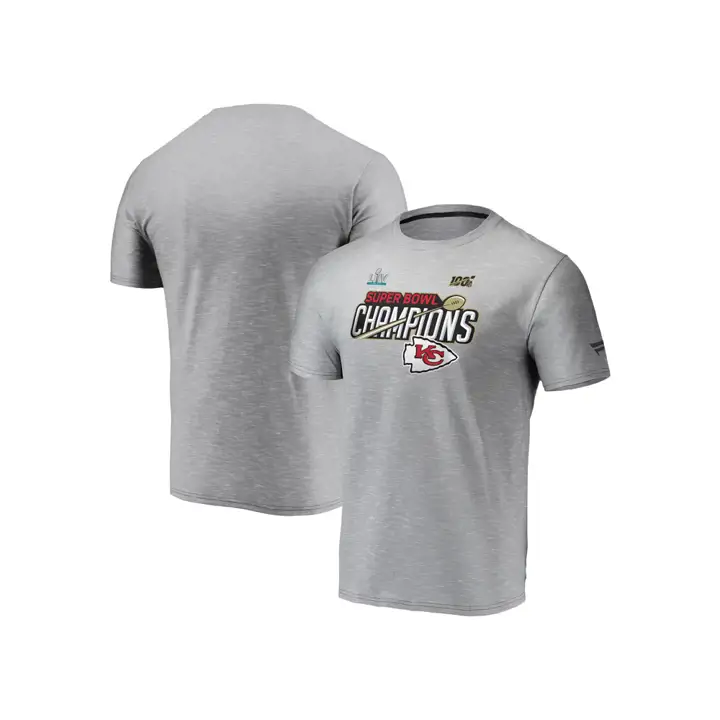 T-shirt Gris Anthracite Collection Trophée Champion NFL SB LIV Chiefs