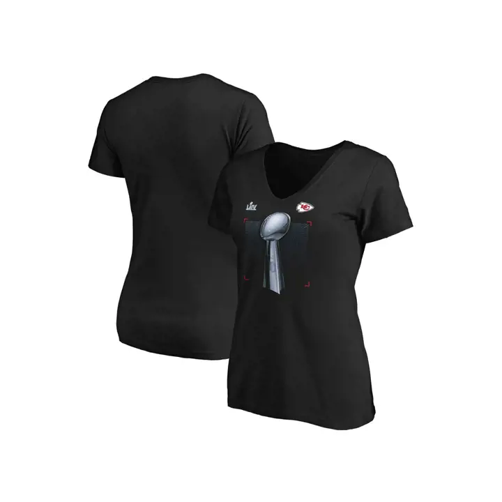T-shirt Champion Chiefs NFL Femme Super Bowl LIV Défilé Noir 20