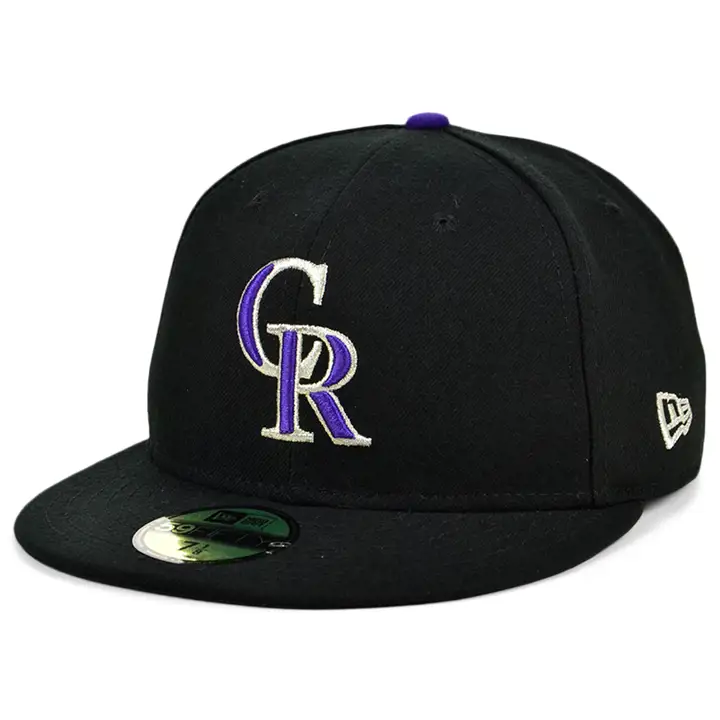 Colorado Rockies 2022 MLB Jackie Robinson 59fifty Noir