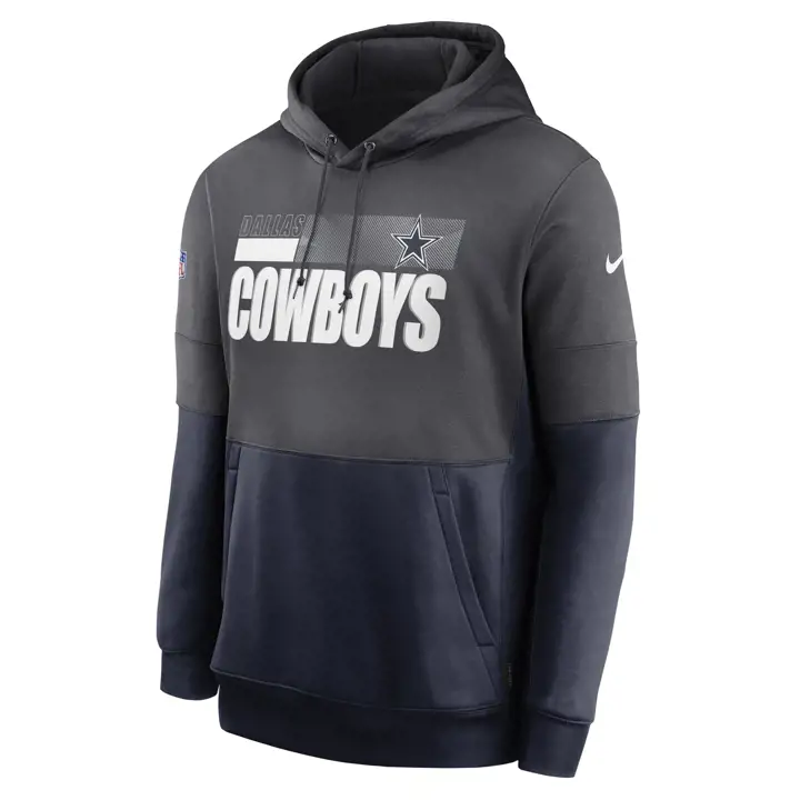 COWBOYS NFL Sideline Team Lockup Therma Hood 20 NAVY/Anthrac