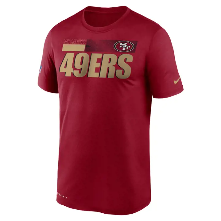 T-shirt sideline 49ERS NFL Legend 20 ROUGE