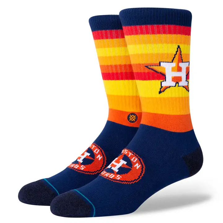 ASTROS Chaussettes équipage arc-en-ciel Astros org/yel/navy