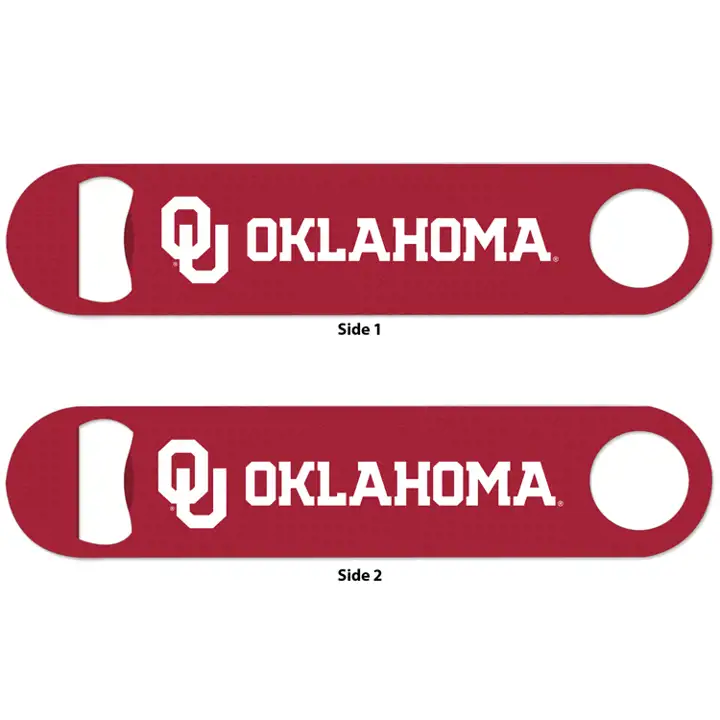 Ouvre-bouteille Oklahoma Sooners 2 faces rouge/blanc