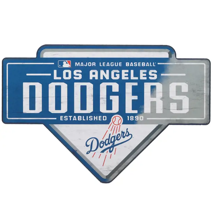 Panneau en bois « Dodgers Home Base »