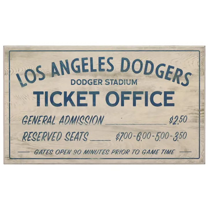 Panneau billet ancien DODGERS