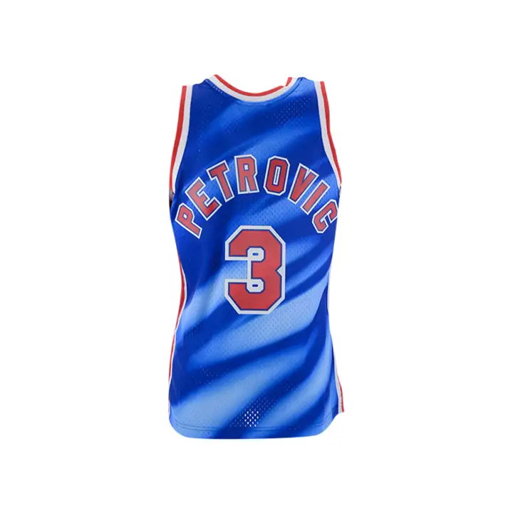 Maillot NBA M&N Swingman New Jersey Nets bleu Petrovic