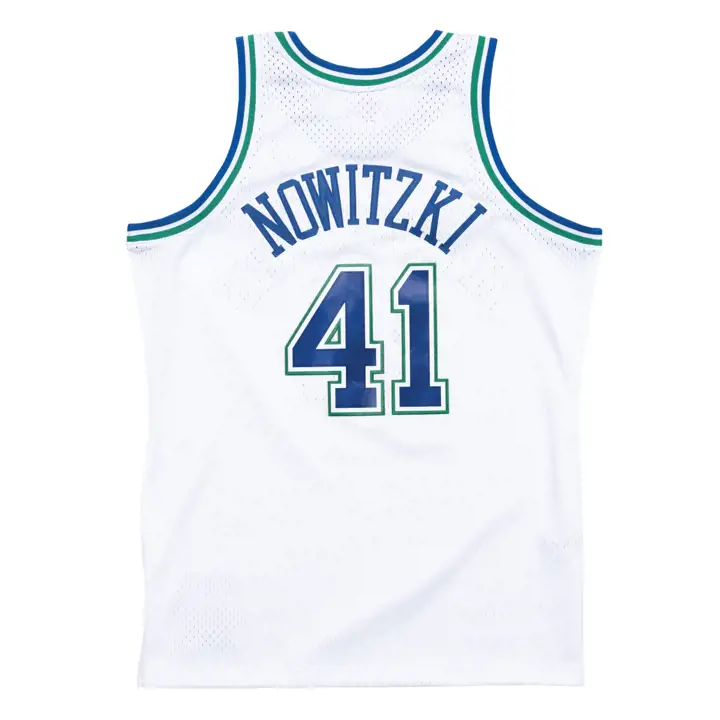 Maillot Dallas Mavericks NBA M&N Swingman blanc Nowitzki