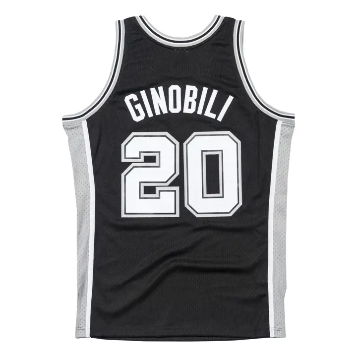 Maillot NBA M&N Swingman San Antonio Spurs noir Manu