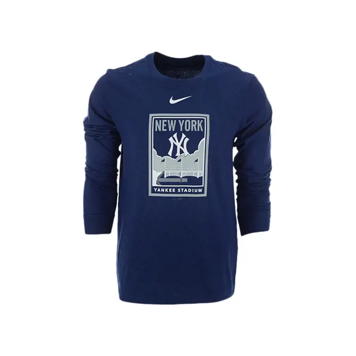 T-shirt à manches longues motif iconographique MLB des Yankees, rouge
