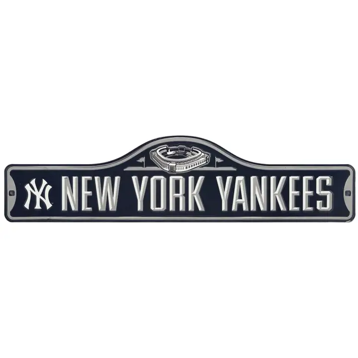 Panneau de rue en métal de l'équipe des Yankees Ast