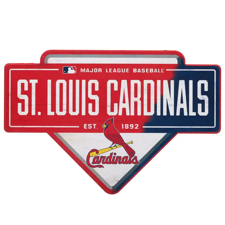 Panneau en bois « STL CARDS Home Base »