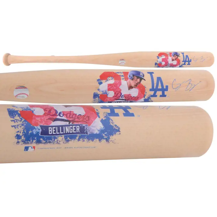 "DODGERS 18\" Batte photo joueur Cody Bellinger tan"
