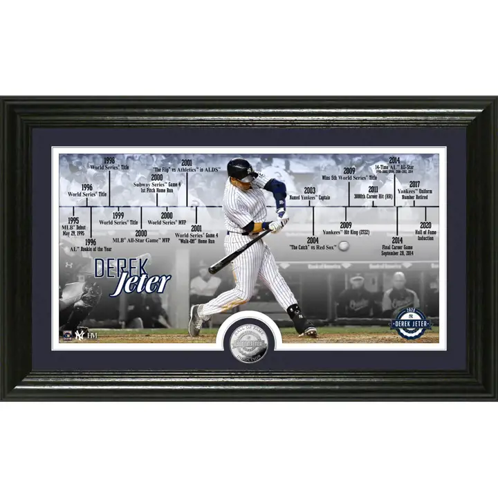 Derek Jeter pièce commémorative avec photo de son intronisation au Temple de la renommée des Yankees