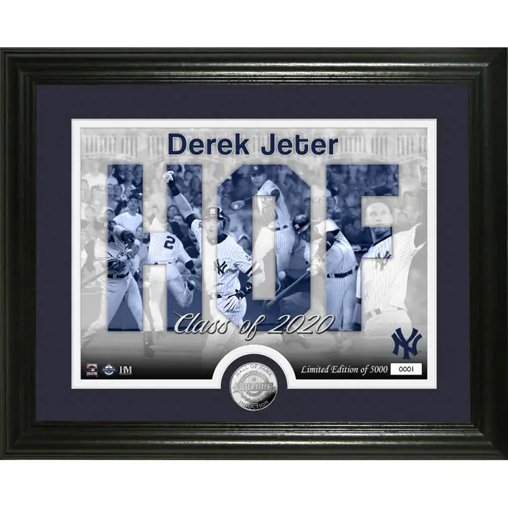 Photo de la monnaie en argent des Yankees HOF Induction Silhouette
