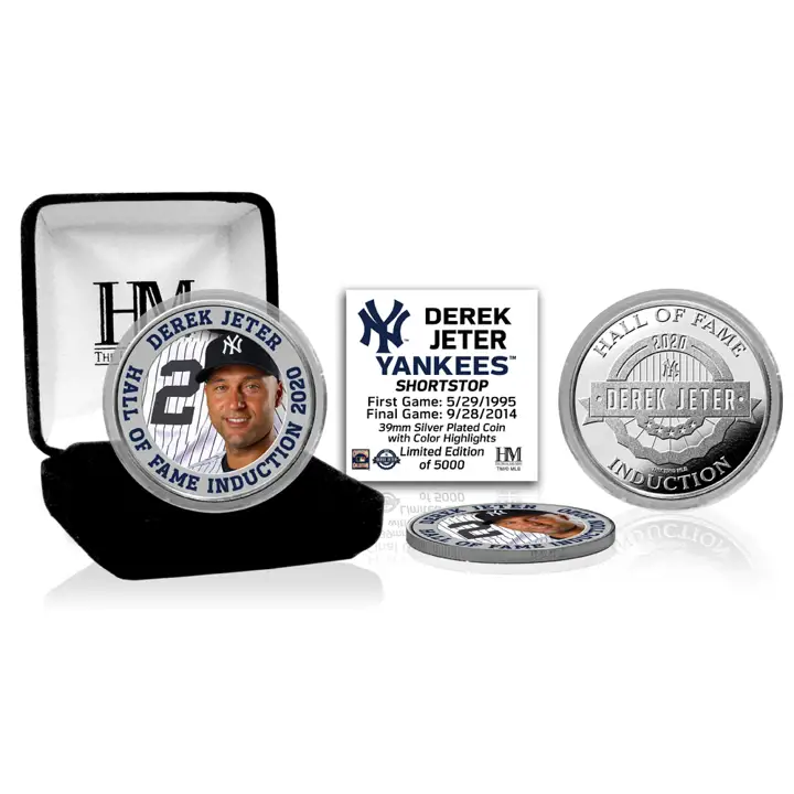Yankees HOF Color Pièce d'argent Derek Jeter Ast