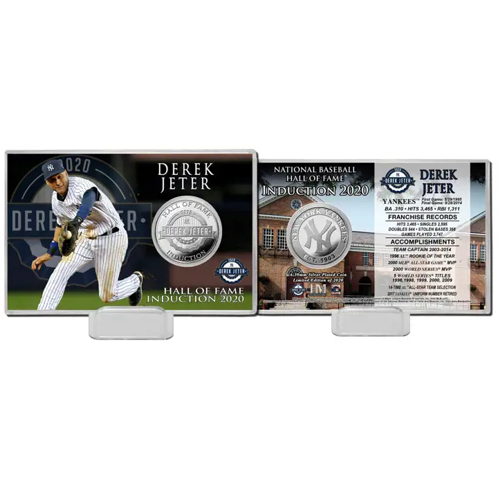 Yankees HOF Silver Coin Card Derek Jeter Ast