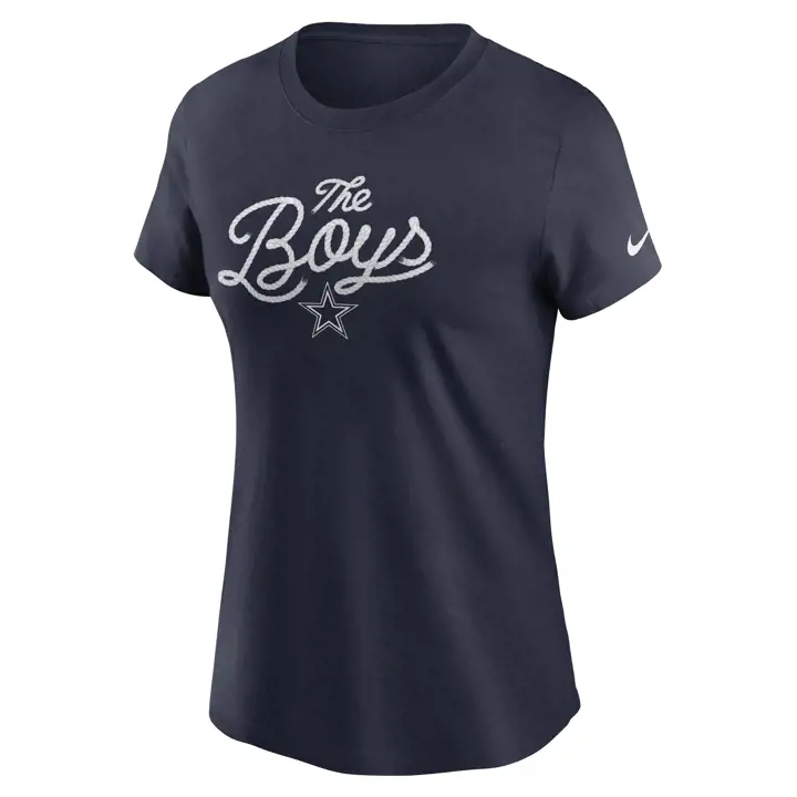 COWBOYS NFL T-shirt local à manches courtes The Boys pour femme 20 marine